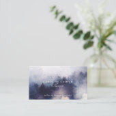 Serene Therapist Mist Trees Watercolor Visitenkarte (Stehend Vorderseite)