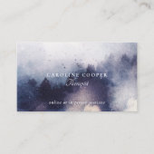 Serene Therapist Mist Trees Watercolor Visitenkarte (Vorderseite)