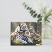 Serene Tiger Forest Postcard – Elegant Wildlife Postkarte (Stehend Vorderseite)