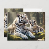 Serene Tiger Forest Postcard – Elegant Wildlife Postkarte (Vorne/Hinten)