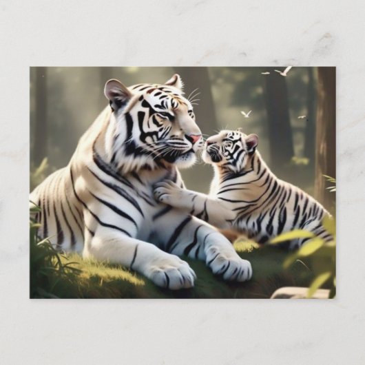 Serene Tiger Forest Postcard – Elegant Wildlife Postkarte (Vorderseite)