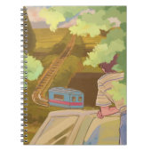 Serene Train Journey Notebook - Ästhetik der 80er  Notizblock (Vorderseite)