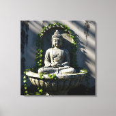 Serene Tranquil Buddha Fountain Leinwanddruck (Vorderseite)