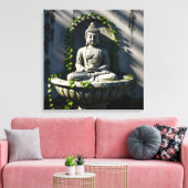 Serene Tranquil Buddha Fountain Leinwanddruck (Insitu (Wohnzimmer))