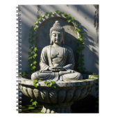 Serene Tranquil Buddha Fountain Notizblock (Vorderseite)