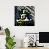 Serene Tranquil Buddha Fountain Poster (Heimbüro)