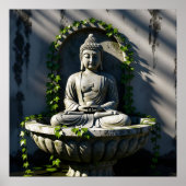 Serene Tranquil Buddha Fountain Poster (Vorne)
