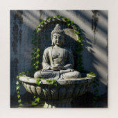 Serene Tranquil Buddha Fountain Puzzle (Vertikal)