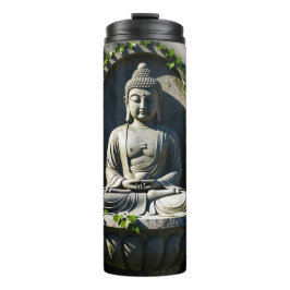 Serene Tranquil Buddha Fountain Thermosbecher