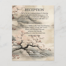 Serene Tranquility Ikebana japanisches Thema Ankündigungspostkarte