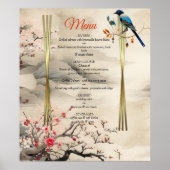 Serene Tranquility Ikebana japanisches Thema Poster (Vorne)