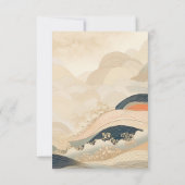 Serene Tranquility Ikebana japanisches Thema RSVP Karte (Rückseite)