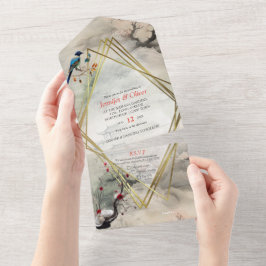 Serene Tranquility japanisches Thema All In One Einladung