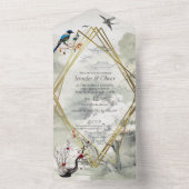 Serene Tranquility japanisches Thema All In One Einladung (Innen Boden)