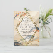 Serene Tranquility japanisches Thema Einladung (Stehend Vorderseite)