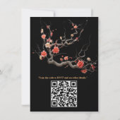 Serene Tranquility japanisches Thema Einladung (Rückseite)