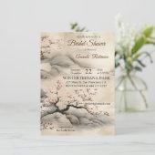 Serene Tranquility japanisches Thema Einladung (Stehend Vorderseite)