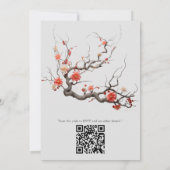 Serene Tranquility japanisches Thema Einladung (Rückseite)