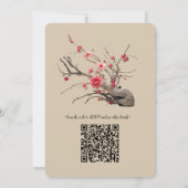 Serene Tranquility japanisches Thema Einladung (Rückseite)