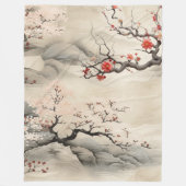 Serene Tranquility japanisches Thema Fleecedecke (Vorderseite)