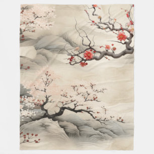 Serene Tranquility japanisches Thema Fleecedecke