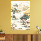 Serene Tranquility japanisches Thema Leinwanddruck (Insitu (Wohnzimmer))