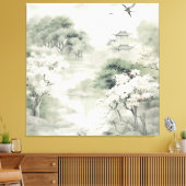 Serene Tranquility japanisches Thema Leinwanddruck (Insitu (Wohnzimmer))