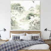 Serene Tranquility japanisches Thema Leinwanddruck (Insitu (Schlafzimmer))