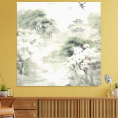 Serene Tranquility japanisches Thema Leinwanddruck (Insitu (Wohnzimmer))