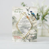 Serene Tranquility japanisches Thema RSVP Karte (Stehend Vorderseite)