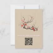 Serene Tranquility japanisches Thema RSVP Karte (Rückseite)