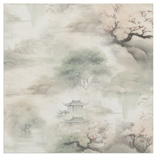 Serene Tranquility japanisches Thema Stoff