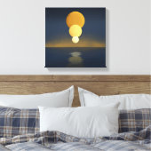 Serene Triple Moon Reflection Leinwanddruck (Insitu (Schlafzimmer))