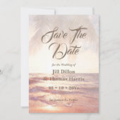 Serene Tropical Beach Save the Date Foto (Vorderseite)
