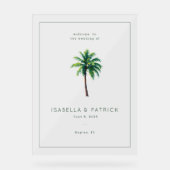 Serene Tropical Palm Tree Acrylschild (Vorderseite)