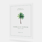 Serene Tropical Palm Tree Acrylschild (Winkel)