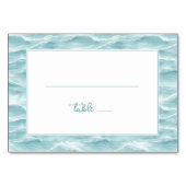 Serene Turquoise Wave Tischnummer (Vorderseite)