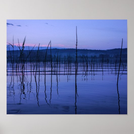 Serene und mistige See nach starkem Regen Poster (Vorne)