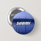 Serene und misty lake Suomi Abzeichen Button (Vorne & Hinten)