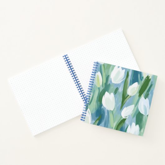Serene und ruhige Tulips Squared Notebook Notizblock (Innenseite)