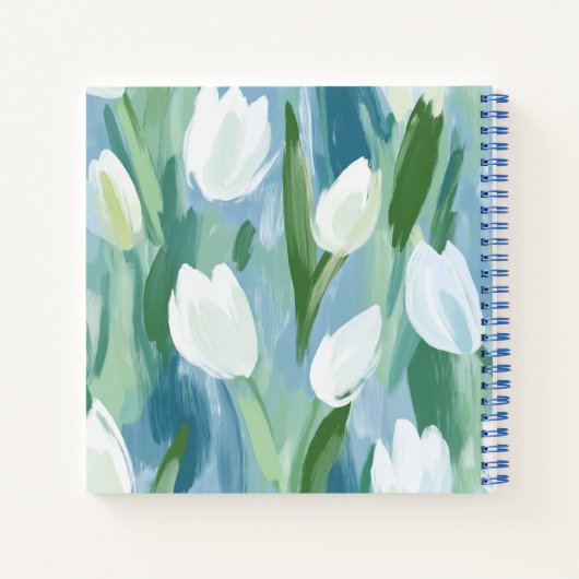 Serene und ruhige Tulips Squared Notebook Notizblock (Rückseite)