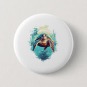 Serene Underwater Turtle Copy Copy Button (Vorderseite)