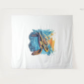 Serene Underwater Turtle Wandteppich (Vorderseite (Horizontal))