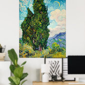 Serene Van Gogh Cypress Poster - Eine zeitlose Flu (Heimbüro)