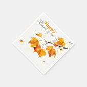Serene Vibrant Fall Maple Blätter Erntedank Serviette (Ecke)