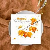 Serene Vibrant Fall Maple Blätter Erntedank Serviette