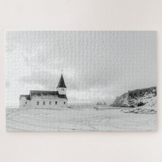 Serene Vík i Myrdal Church Puzzle (Horizontal)
