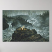 Serene Vintag Waterfall Carl Svante Hallbeck Poster (Vorne)