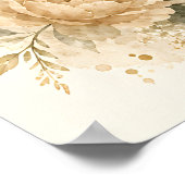 Serene Wasserfarben-Blumenkunst Poster (Ecke)