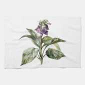 Serene Watercolor Comfrey Geschirrtuch (Horizontal)